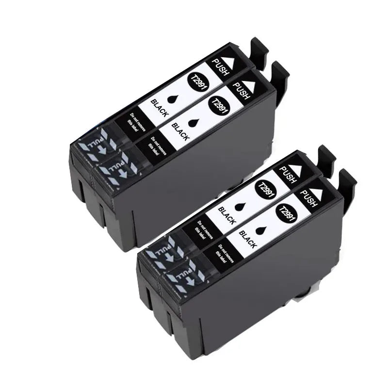 T29XL T2991 Compatible Ink Cartridges for Epson XP-235 442 435 Compatible Ink Cartridge PRIMED 4pc Black