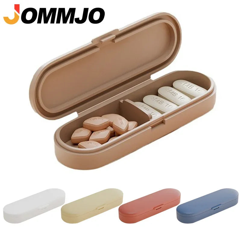 Ultra Mini Magnetic Pill Organizer – 2-Compartment Travel Case
