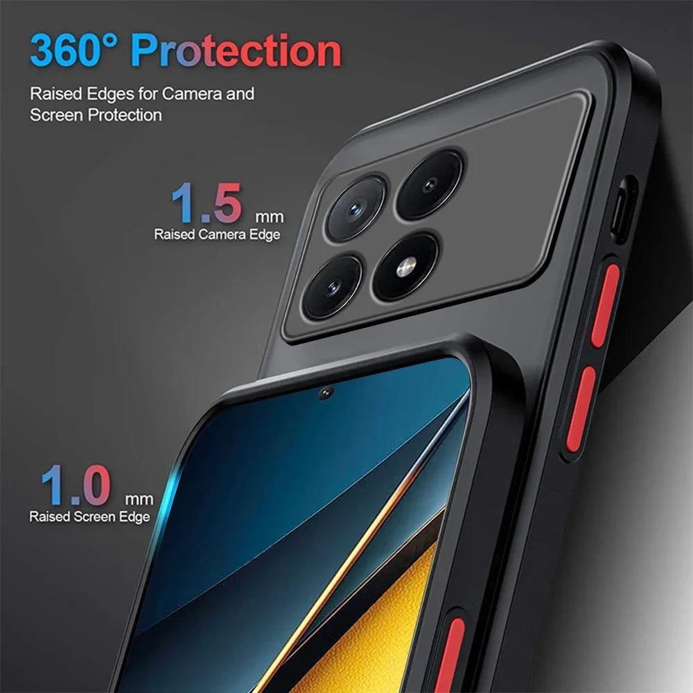 Shockproof Armor Matte Case for Xiaomi Poco PC+TPU Cover Phone Armor Case PRIMED