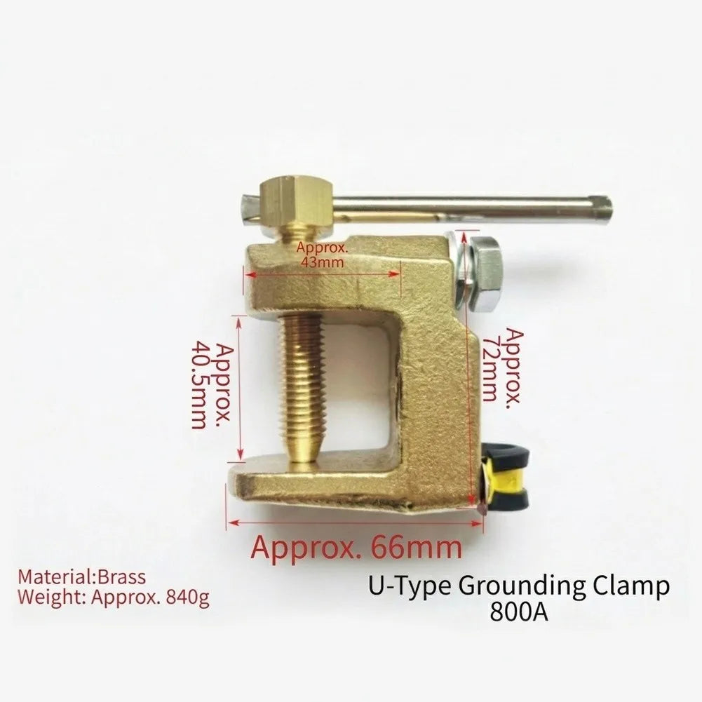 800A Brass Welding Ground Earth Clamp – Strong Clamping Force Welding Ground Clamp PRIMED