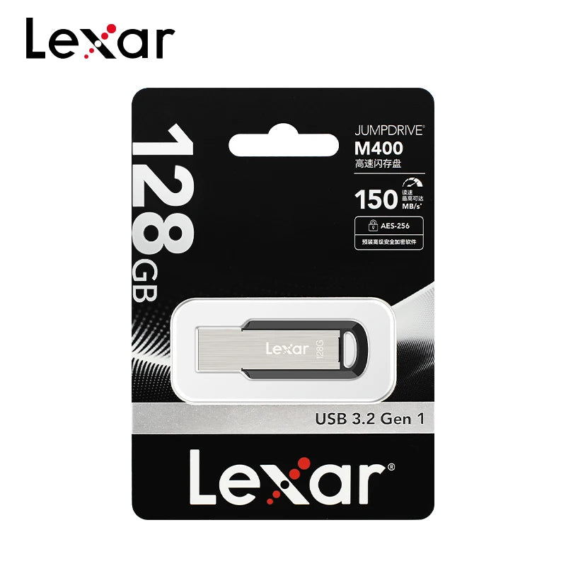 Lexar M400 USB 3.2 Flash Drive 32–256GB | AES Encryption USB Flash Drive PRIMED 128GB