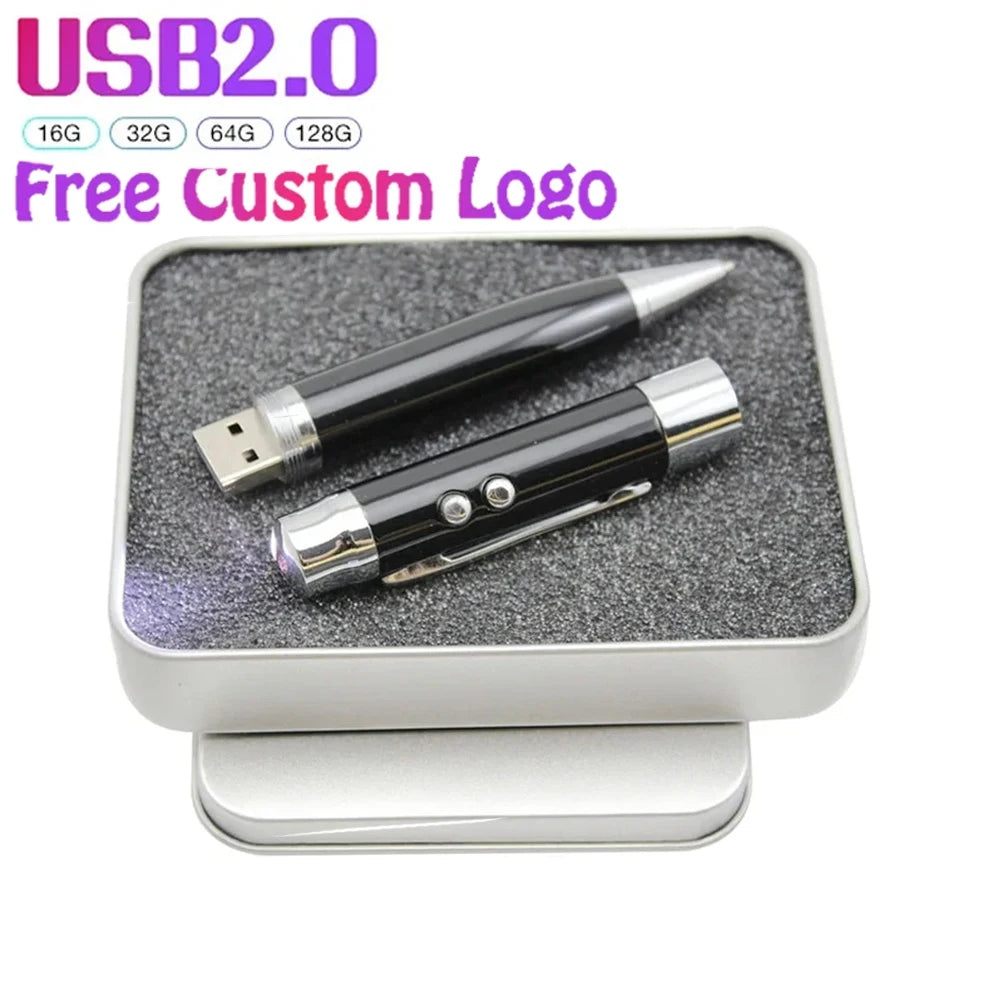 JASTER Metal Pen USB Flash Drive 16GB–128GB | Custom Logo USB Flash Drive PRIMED