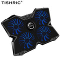 TISHRIC Laptop Cooling Pad – 4 Quiet Fans & USB Ports Laptop Cooling Pad PRIMED black China Mainland