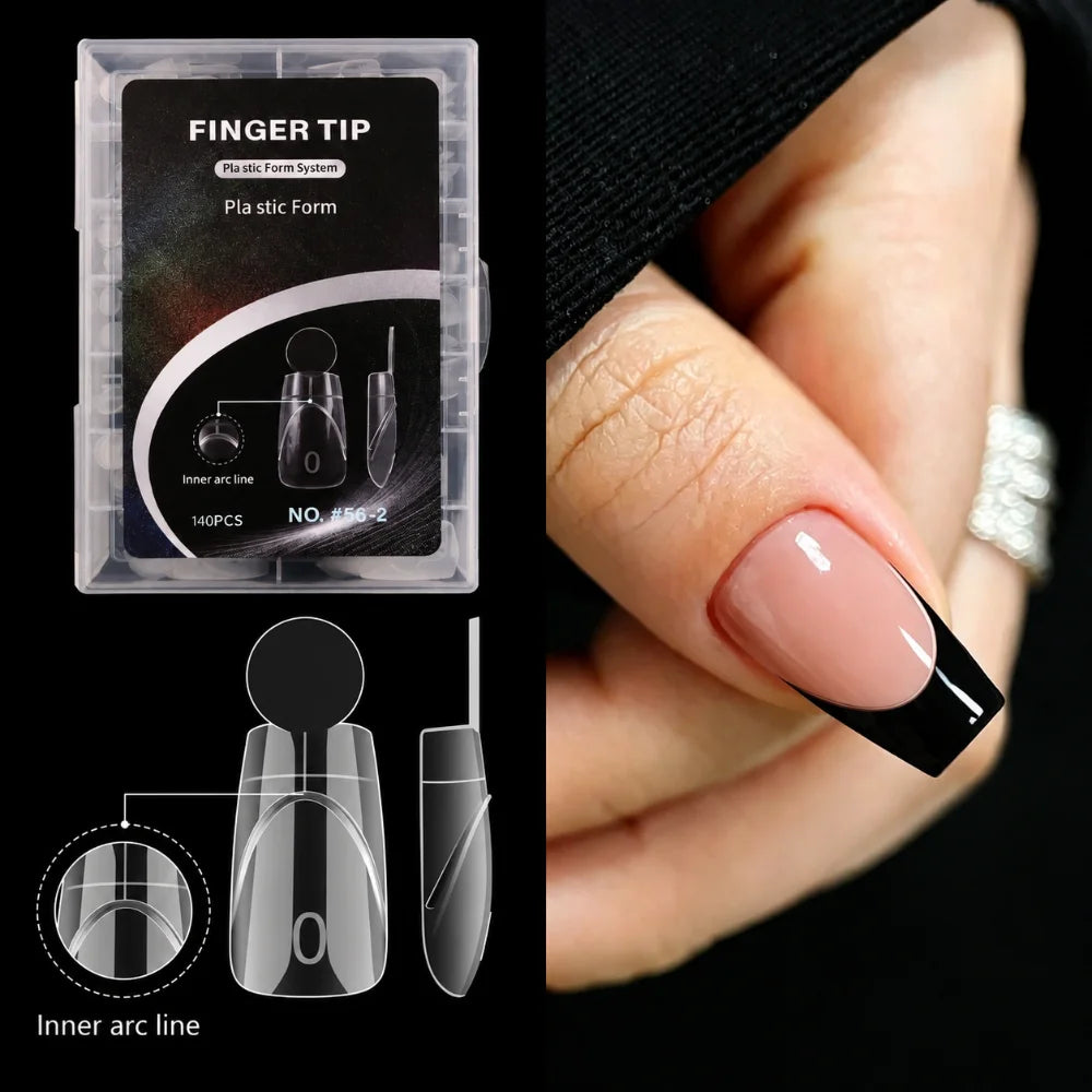 14 Sizes French Nail Dual Forms – Reusable Full Cover Molds