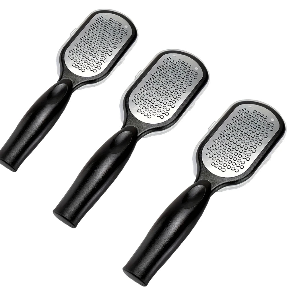 Stainless Steel Foot File & Callus Remover with Splash Guard Foot File Rasp PRIMED 3 PCS