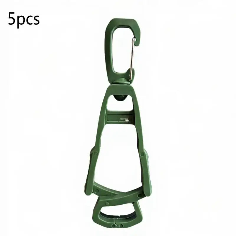5-Pack Tactical MOLLE Carabiner Clips | Lightweight Plastic Buckle Tactical Carabiner Clips PRIMED A5