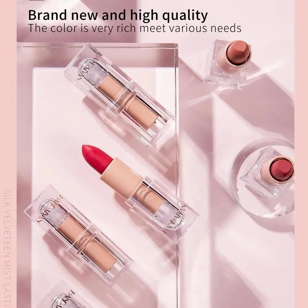 HANDAIYAN Matte Nude Lipstick – Velvet Waterproof Formula Matte Lipstick PRIMED