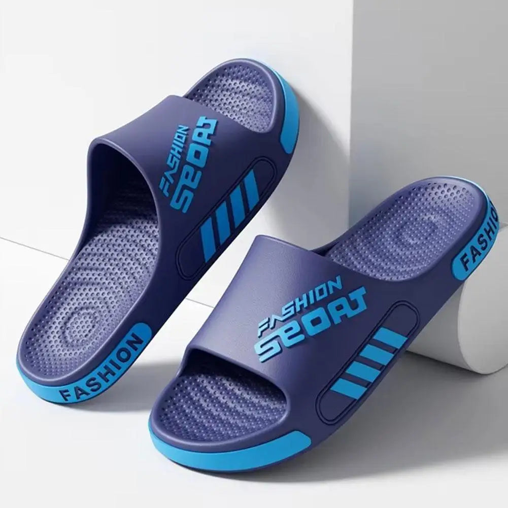 Men's Wide Fit EVA Slide Sandals – Anti-Slip Beach Slippers