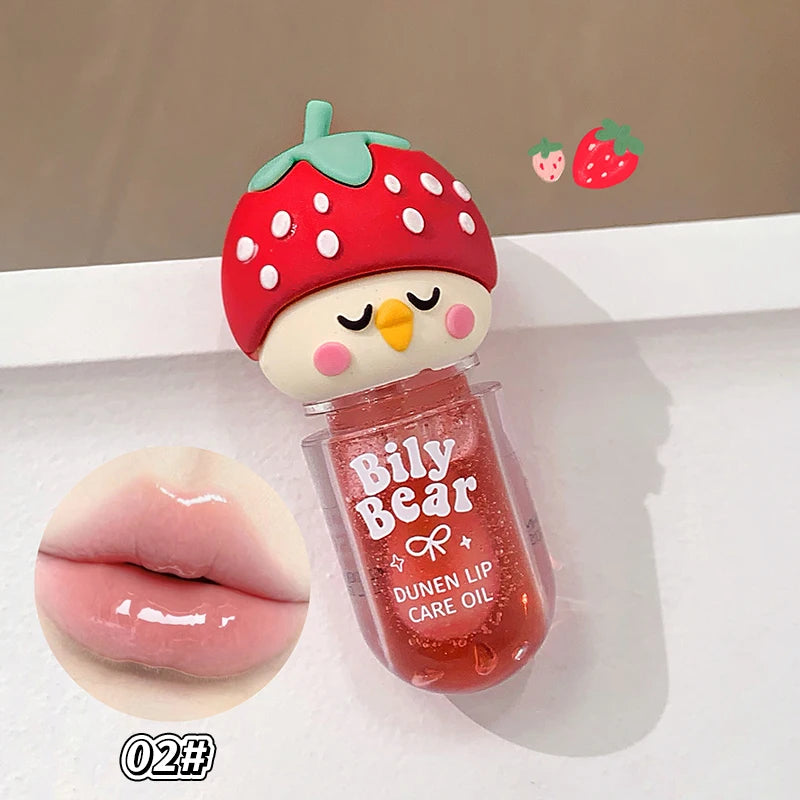 Peach Honey Jelly Lip Oil – Glossy Hydrating Mirror Lip Gloss Lip Gloss Oil PRIMED 02 Strawberry 3.2g
