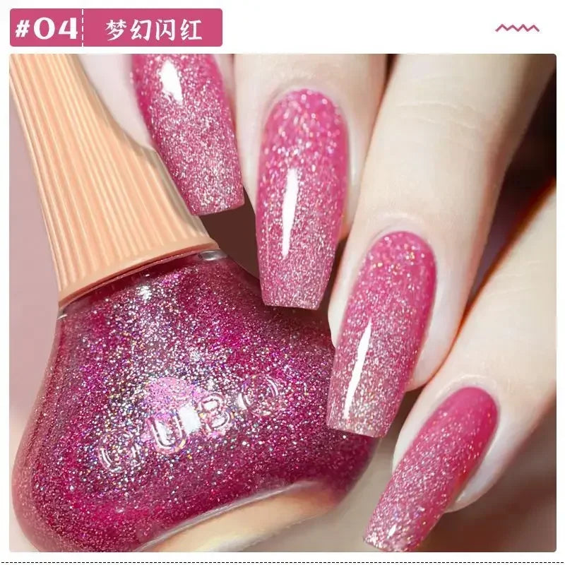 Glitter Gel Nail Polish Quick Dry Autumn Coffee Tones 12ml