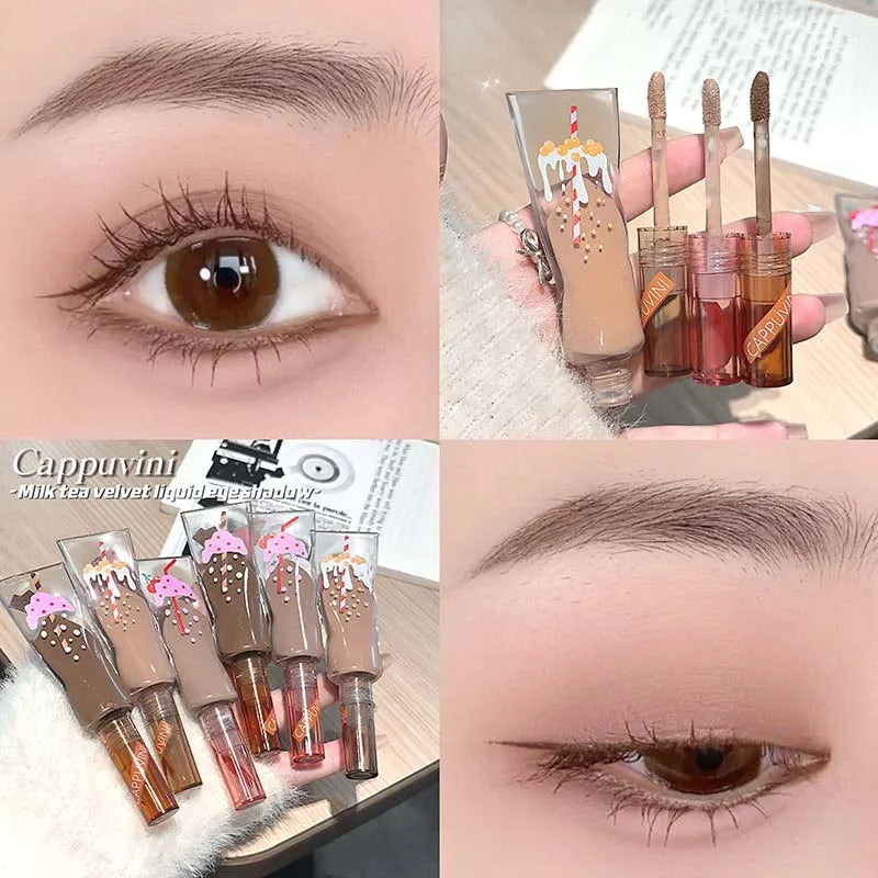 Cappuvini Matte Liquid Eyeshadow Cream – Milk Tea Shades Liquid Eyeshadow PRIMED