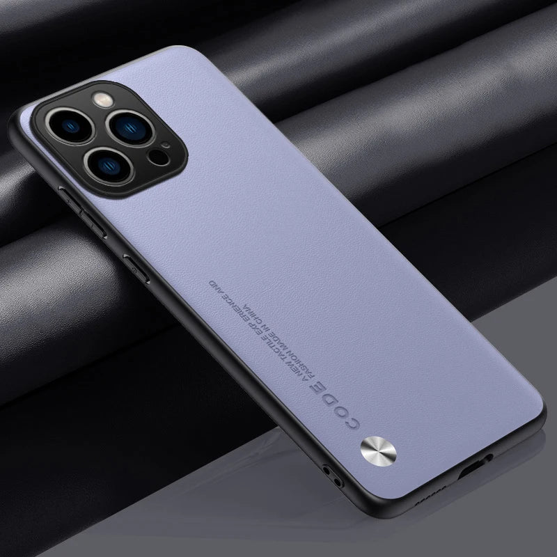 Ultrathin PU Leather iPhone Case – Anti-Scratch Shockproof Cover