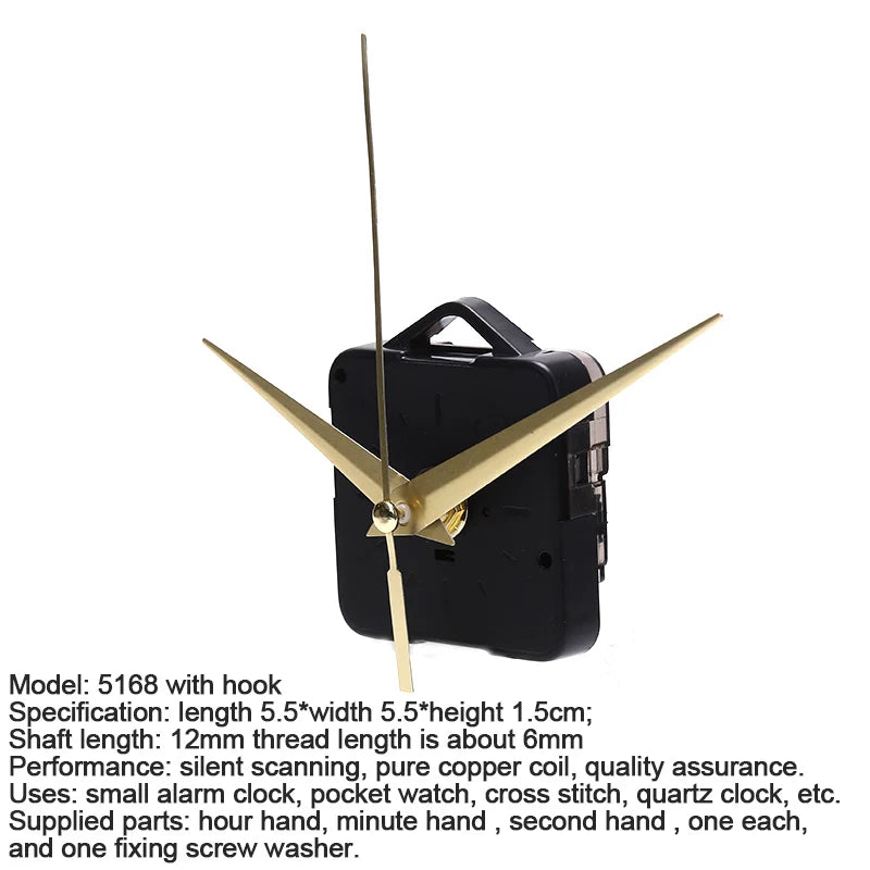 Silent Quartz Clock Movement – DIY Wall Clock Repair Kit
