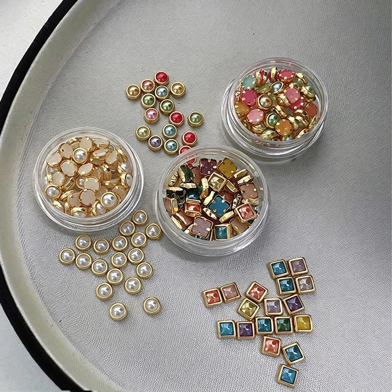 3D Gemstone Nail Art Rhinestones – Pearls, Zircon & Diamonds Nail Art Rhinestones PRIMED