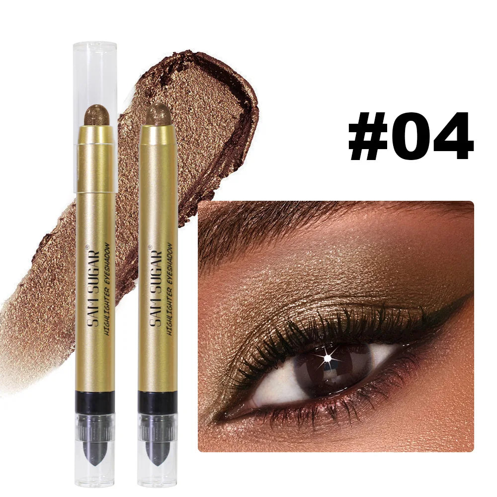 Double-Ended Eyeshadow Stick & Brush – 6 Pearlescent Shades Eyeshadow Stick PRIMED 04