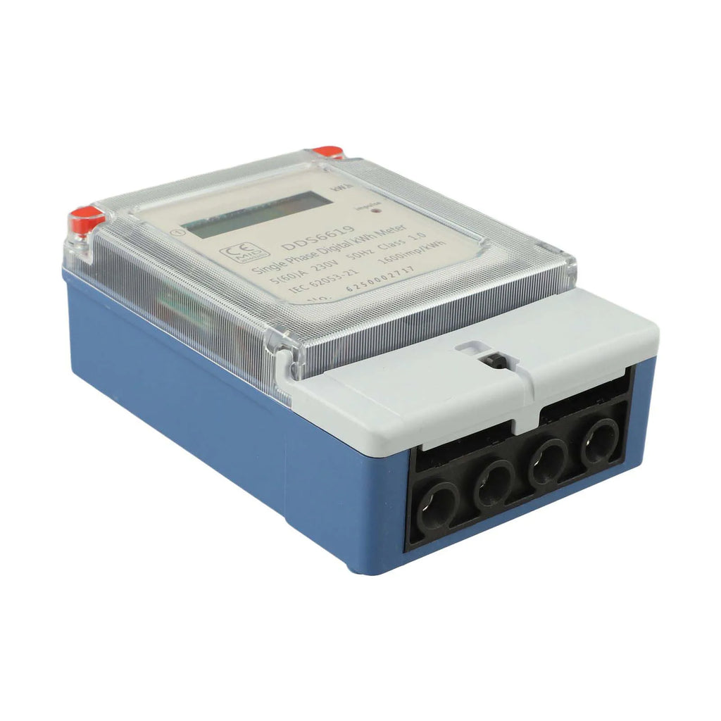 Single Phase DIN Rail Energy Meter AC 220V 60A Pulse Output LED Digital Energy Meter PRIMED