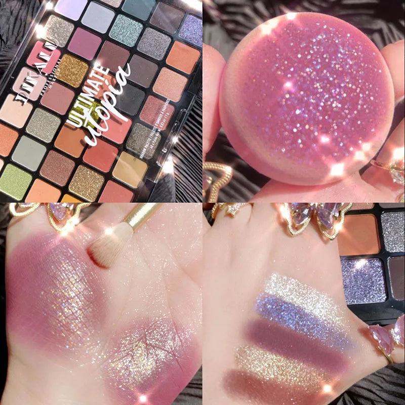 DIKALU 40-Color Eyeshadow Palette – Matte, Shimmer & Glitter Eyeshadow Palette PRIMED
