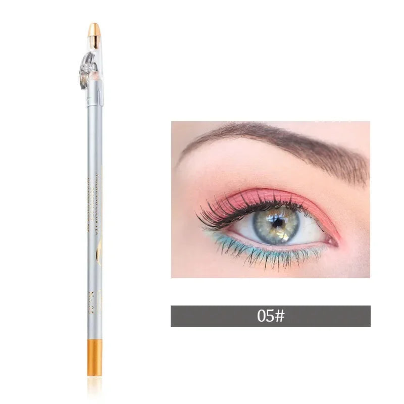 Wooden Eyebrow & Eyeliner Pencil with Built-In Sharpener