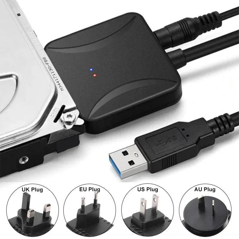 USB 3.0 to SATA Adapter Cable – 2.5" & 3.5" HDD/SSD USB SATA Adapter PRIMED