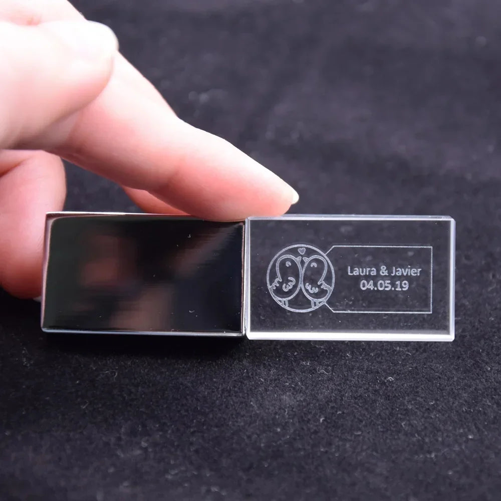 10-Pack Crystal USB Flash Drives 4–128GB | Free Custom Logo USB Flash Drive PRIMED