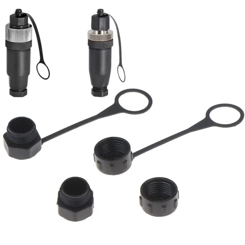 M12 Dust Cover Caps with Lanyard | Internal & External Thread Connector Dust Caps PRIMED