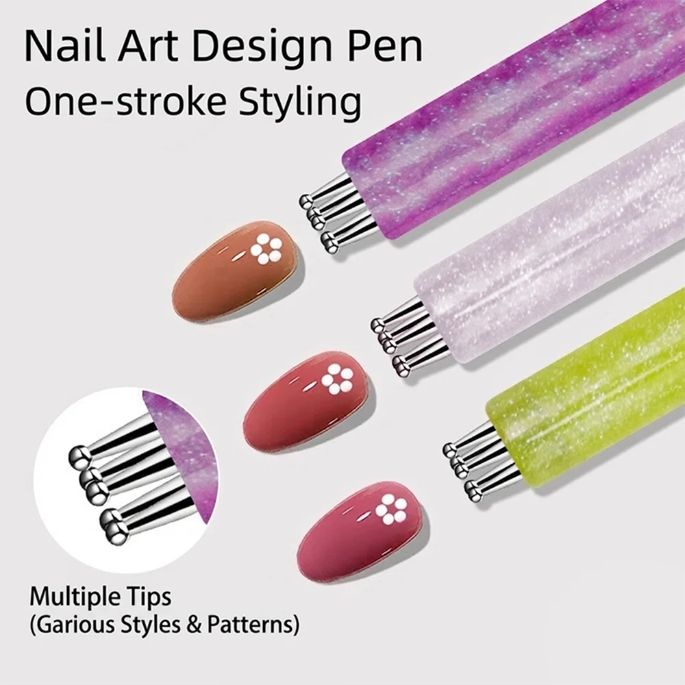 Five-Petal Flower Nail Art Dotting Pen – Diamond Setting Tool Nail Art Dotting Tool PRIMED