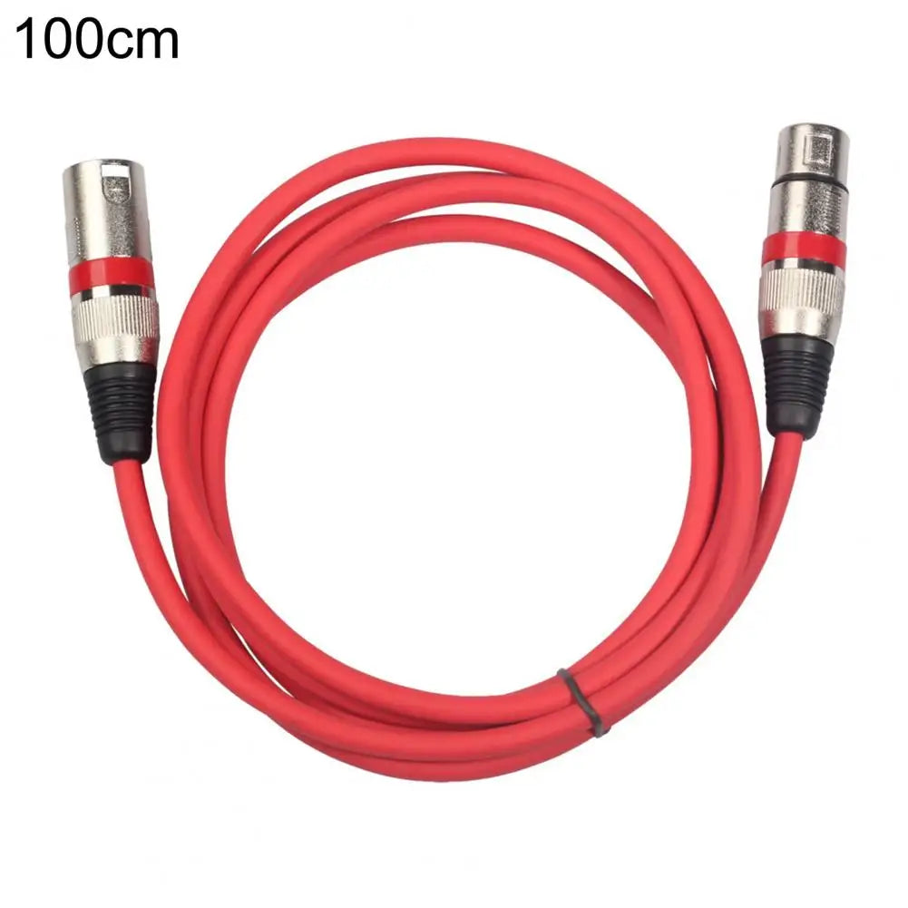 XLR Male to Female Shielded Audio Cable 100/180cm | Mic Cord XLR Audio Cable PRIMED Red 100cm