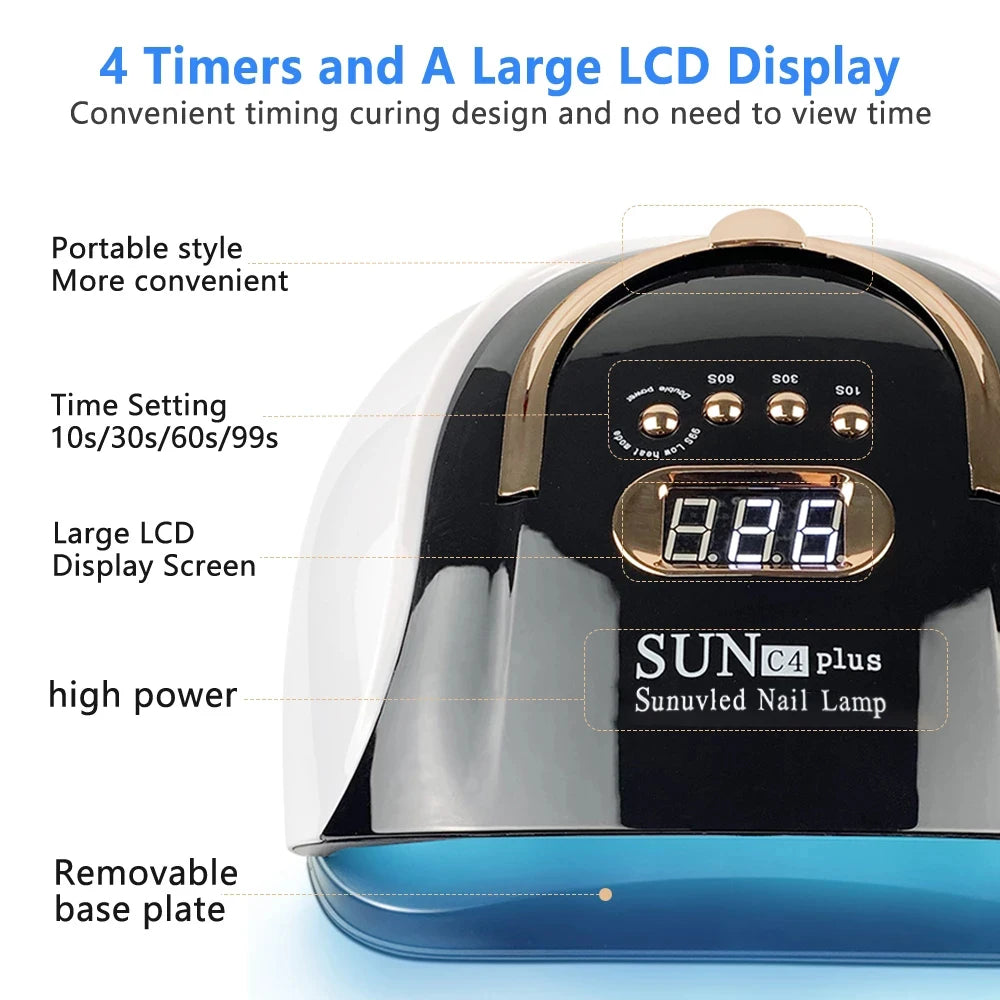 57 LED UV Nail Lamp – Fast Gel Polish Curing Dryer Auto Sensor UV Nail Lamp PRIMED