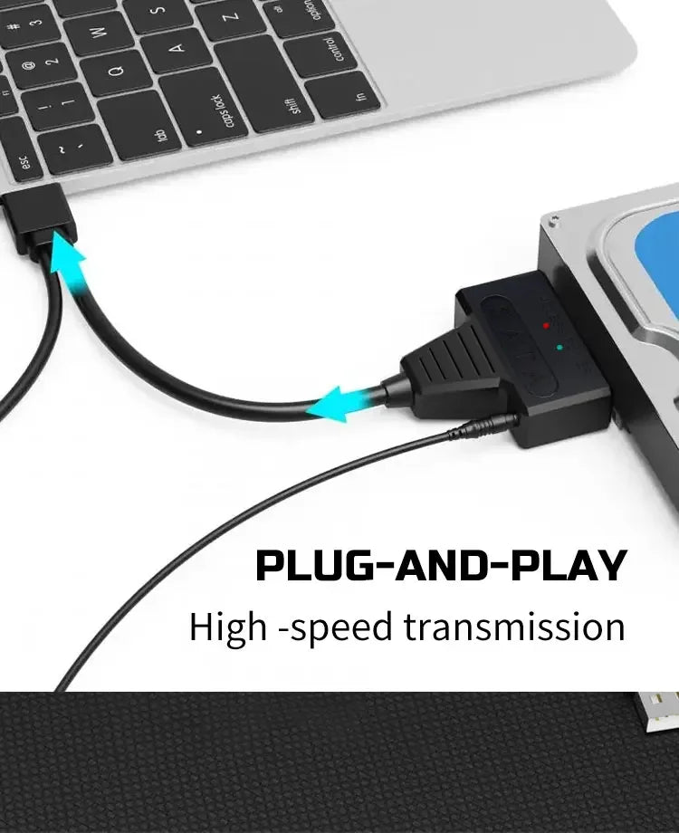 USB 3.0/Type-C to SATA Adapter – 2.5" & 3.5" SSD HDD SATA Adapter Cable PRIMED