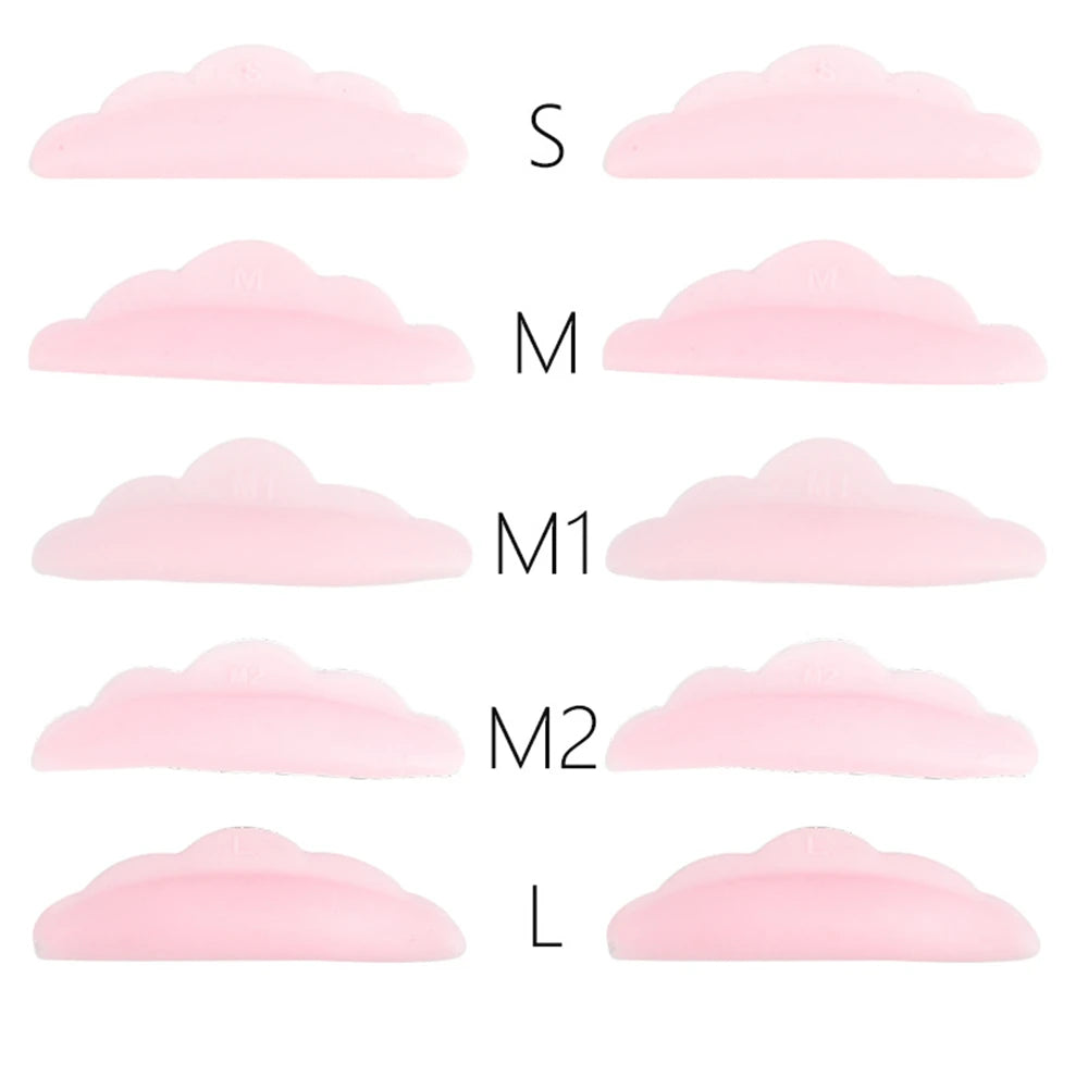 5 Pairs Silicone Lash Lift Perm Pads | Eyelash Extension Tool Lash Lift Pads PRIMED pink