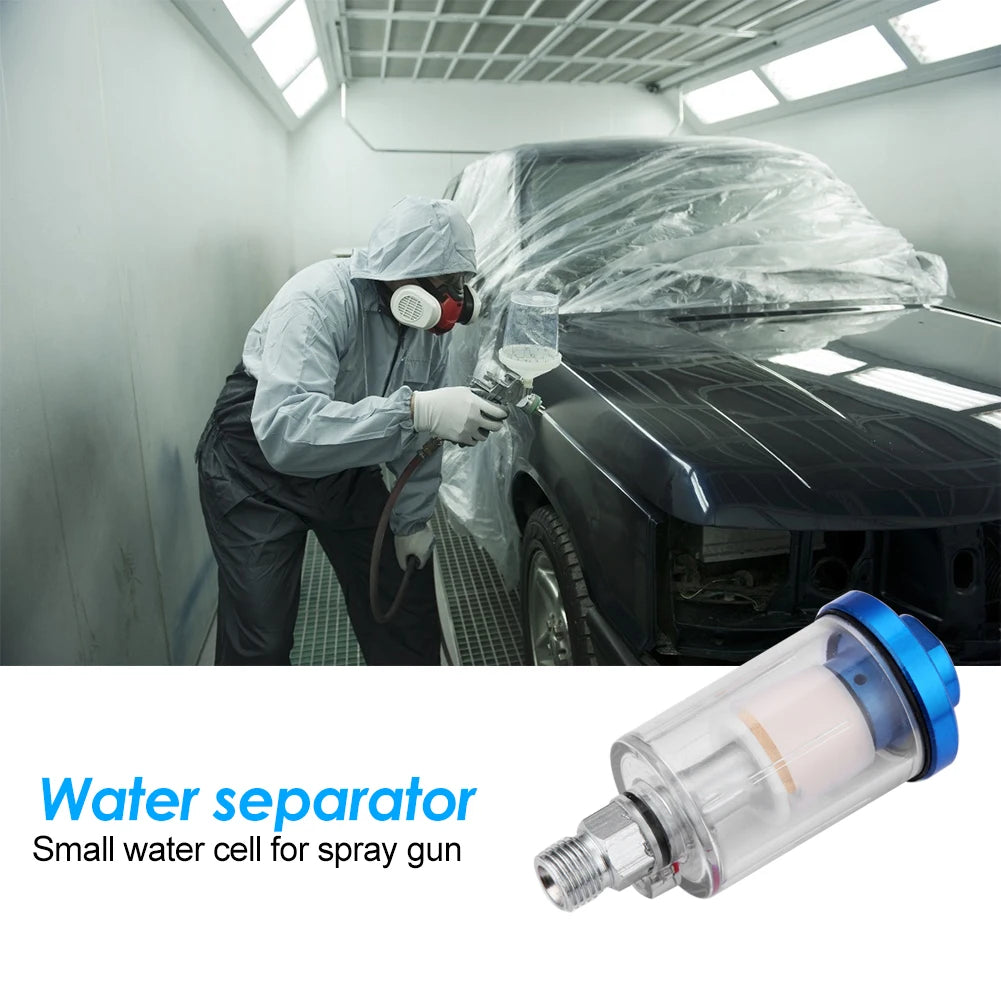 Pneumatic Inline Air Filter – 1/4" Water Oil Separator for Spray Gun Pneumatic Air Filter PRIMED