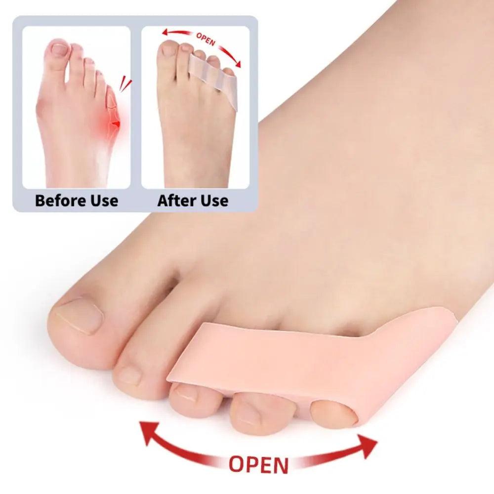 Silicone Toe Straightener & Separator 2 Pcs – 3-Hole Design Toe Separator PRIMED