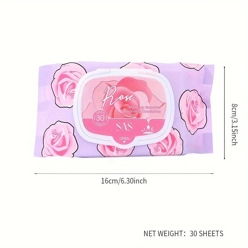 USHAS Makeup Remover Wipes – 30 Gentle Hypoallergenic Towelettes