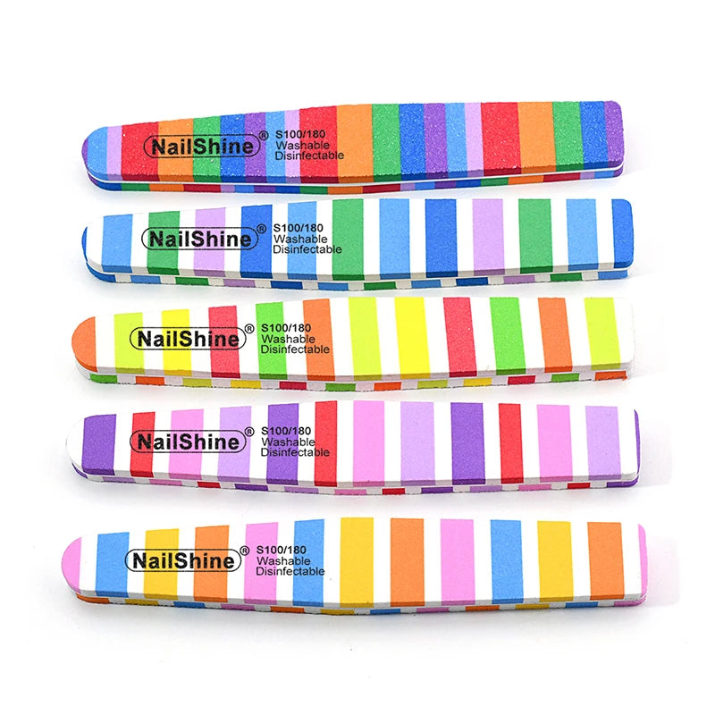 Sponge Nail Files 100/180 Grit – 5 or 10 Pack Dual-Sided
