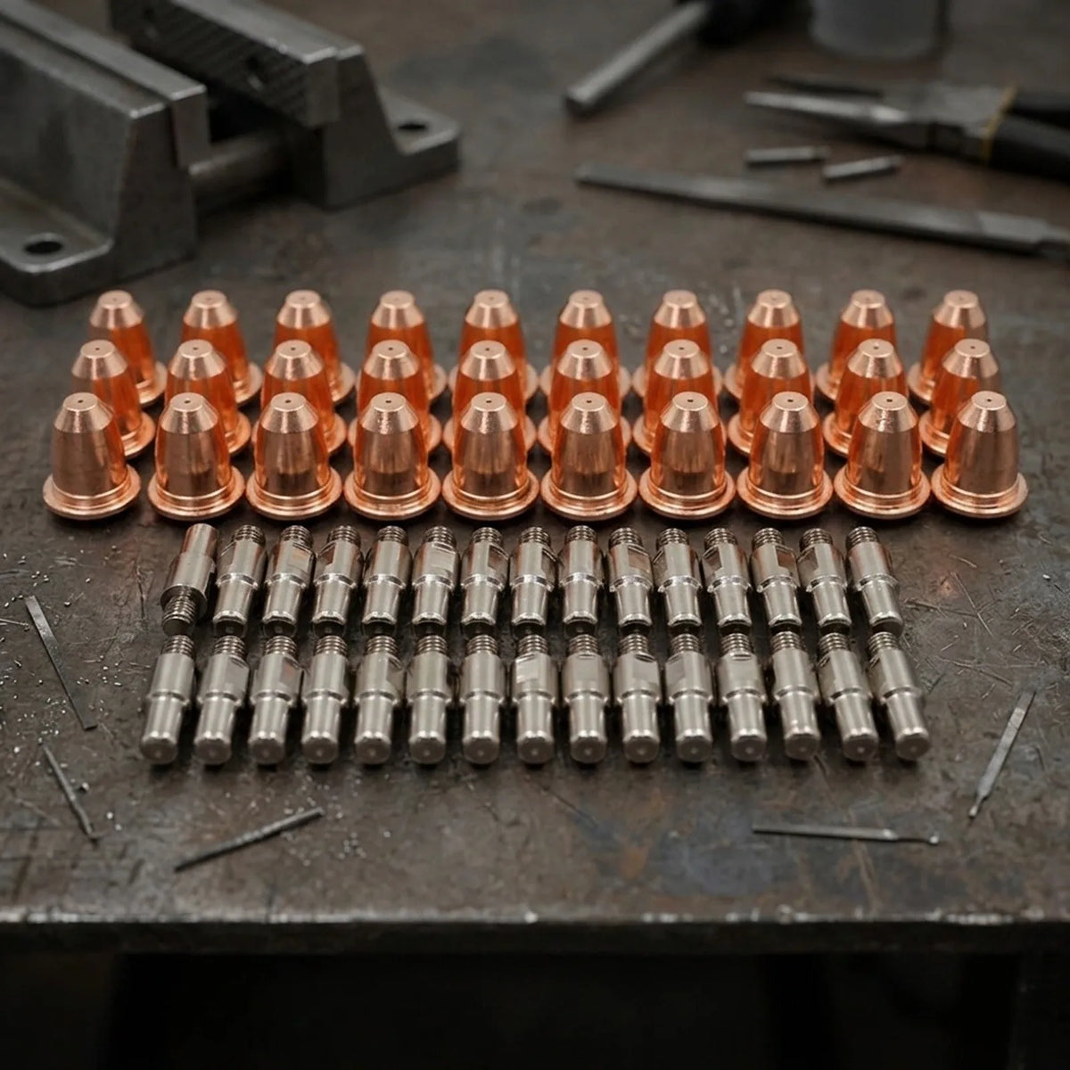60-Pc S45 Plasma Torch Electrodes & Nozzles – Trafimet Kit Plasma Torch Consumables PRIMED