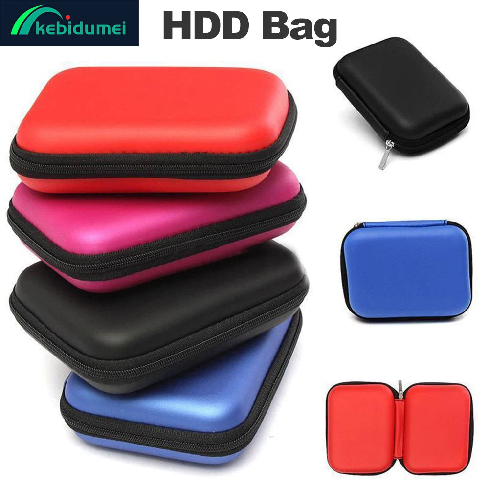 EVA 2.5" HDD Portable Zipper Case – Hard Drive Storage Pouch Hard Drive Case PRIMED