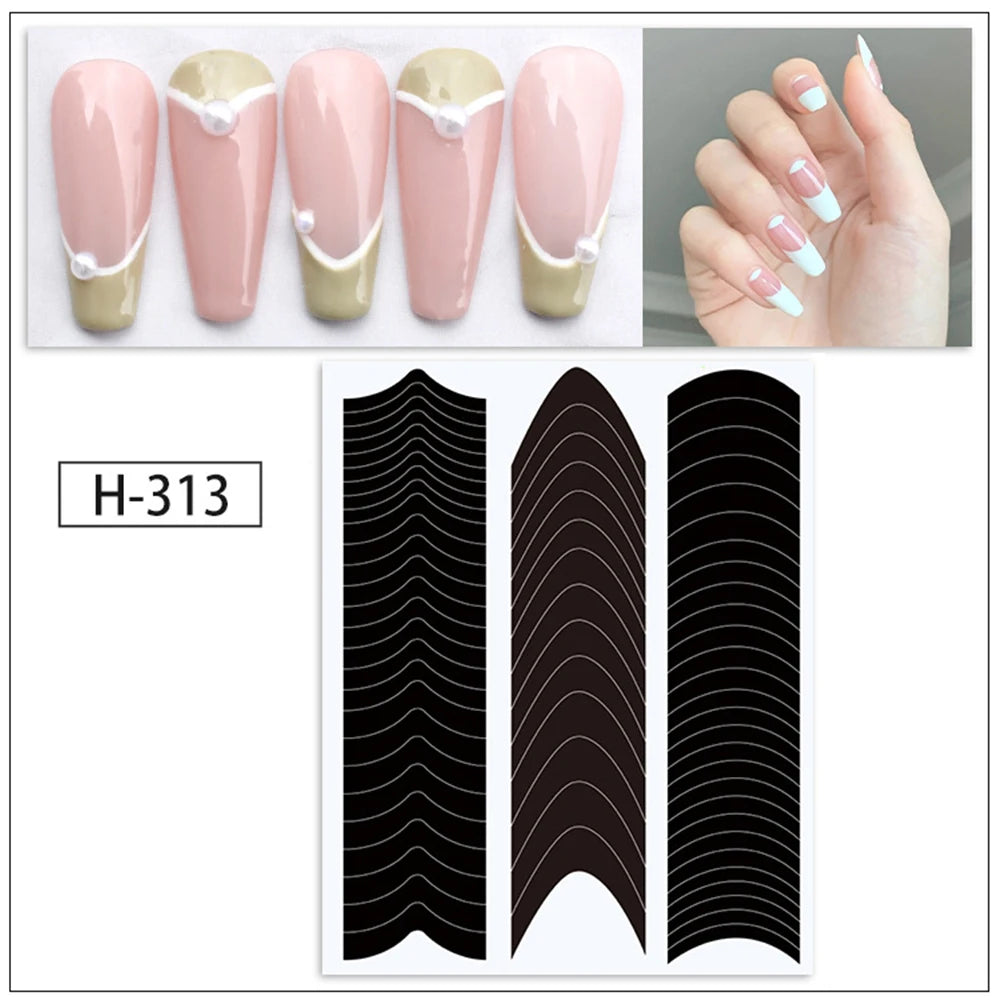Nail Art Stencils & French Manicure Spray Templates