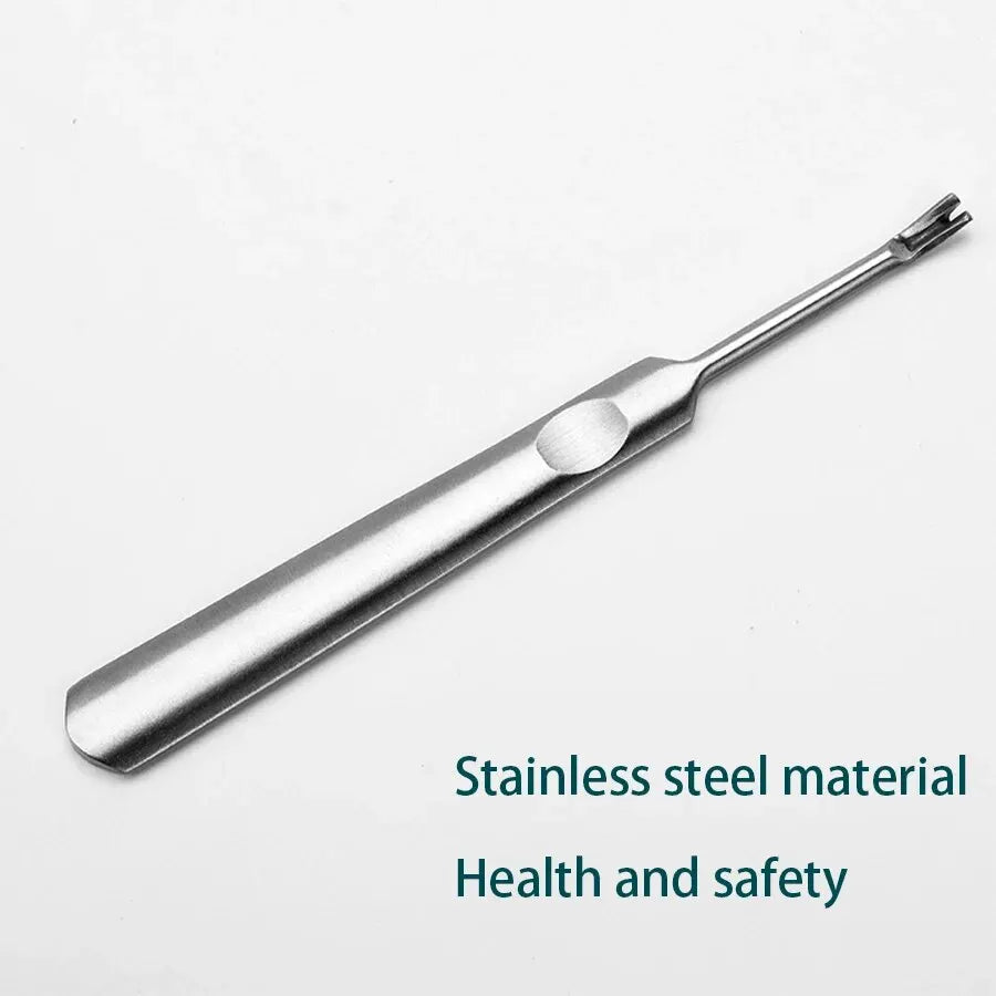 V-Shape Stainless Steel Cuticle Pusher & Nail Cleaner Tool Cuticle Pusher Tool PRIMED