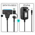 USB 3.0/Type-C to SATA Adapter – 2.5" & 3.5" SSD HDD SATA Adapter Cable PRIMED USB3.0C to A US Plug China Mainland