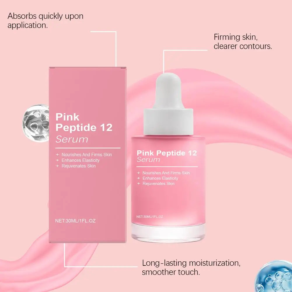 Pink Peptide12 Face Serum 30ml – Firming & Hydrating Essence