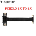 TISHRIC PCIe 4.0 X1/X4 Riser Cable Dual 90° Right Angle Adapter PCIe Riser Cable PRIMED PCIE3.0 1X To 1X China Mainland