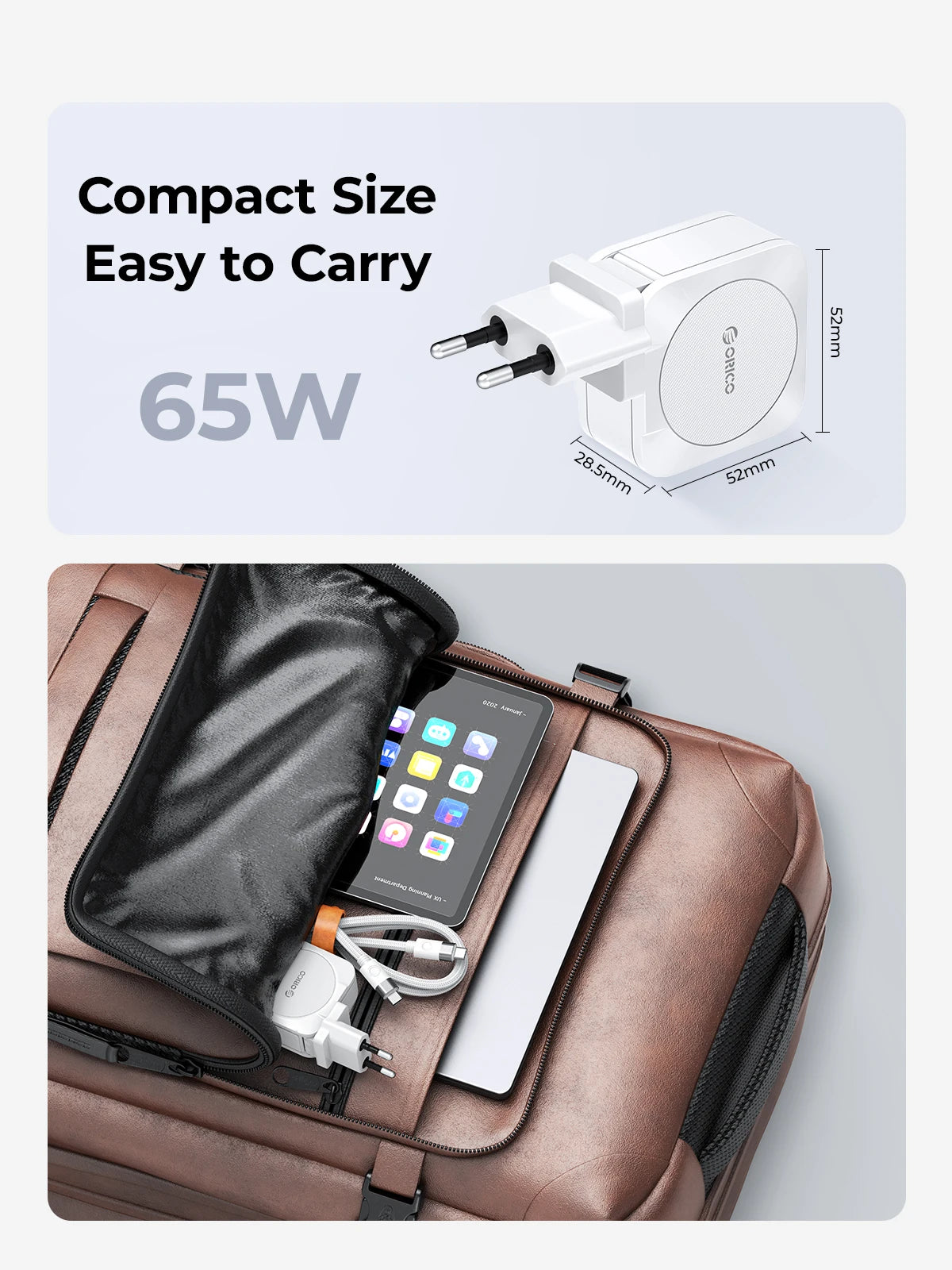 ORICO 65W GaN USB-C Fast Charger – iPhone, Laptop & More GaN USB-C Charger PRIMED