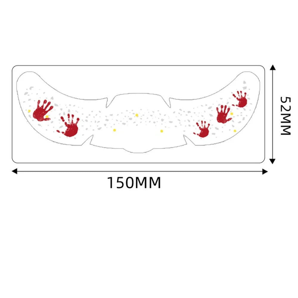 Halloween Glow Temporary Face Tattoo Sticker – Waterproof Decal Temporary Tattoo Sticker PRIMED Style 6