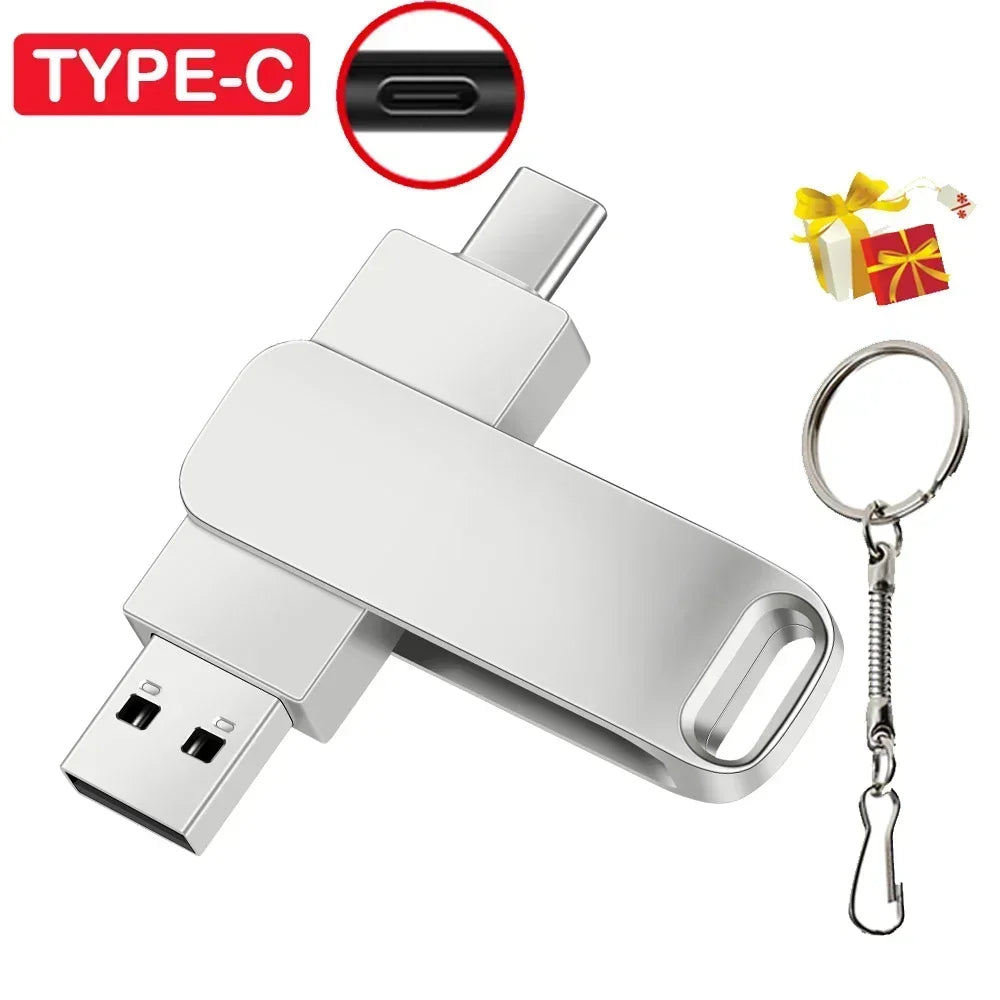 JASTER 2-in-1 Type-C USB Flash Drive 8GB–64GB Metal Stick USB Flash Drive PRIMED 64GB Silver China Mainland