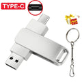 JASTER 2-in-1 Type-C USB Flash Drive 8GB–64GB Metal Stick USB Flash Drive PRIMED 64GB Silver China Mainland