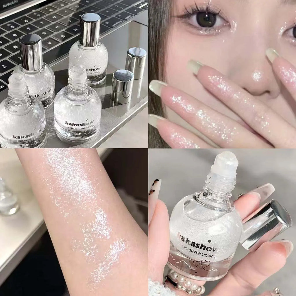 Kakashow Liquid Highlighter – Sparkling Glitter Face & Body Liquid Highlighter PRIMED
