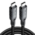 Hannord 80Gbps USB-C Cable 240W 16K Thunderbolt 5/4 USB-C Cable PRIMED Black 1m