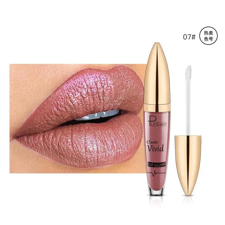 Pudaier 18-Color Matte Glitter Liquid Lipstick Set – Waterproof