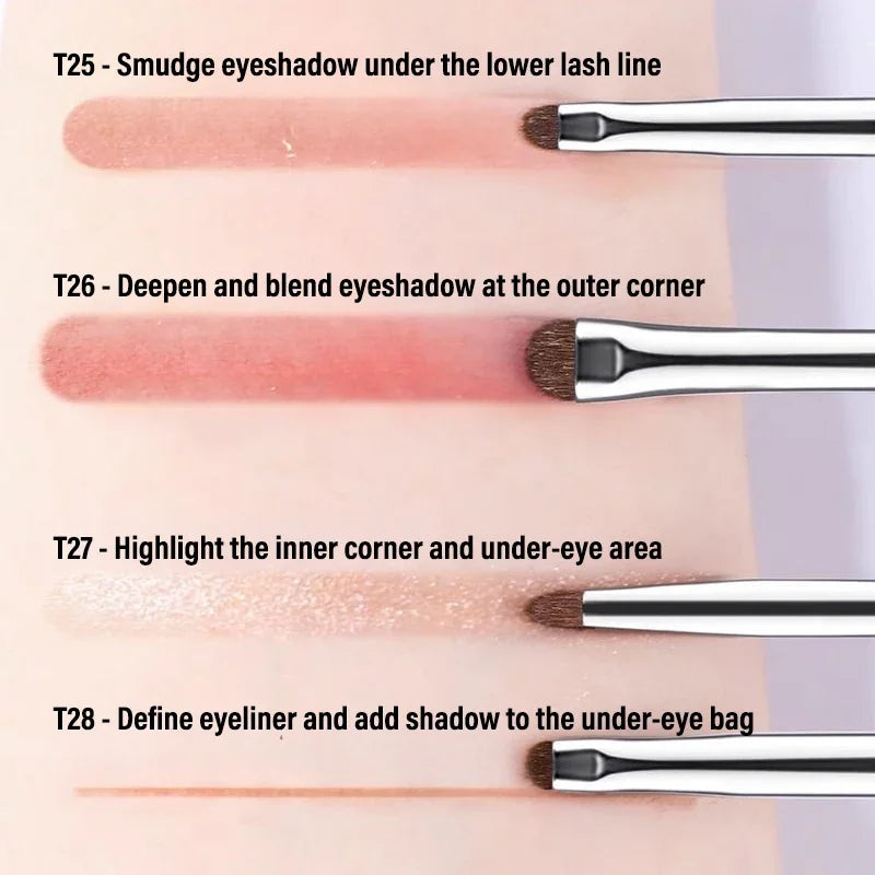 Precision Eye Detail Makeup Brushes – Shadow, Liner & Highlight