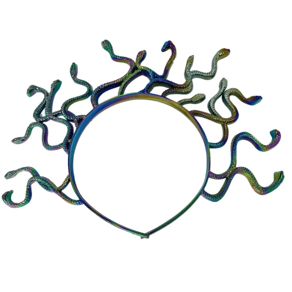 Medusa Snake Headband – Halloween Cosplay & Party Prop Costume Headband PRIMED Colored-27x20.5cm